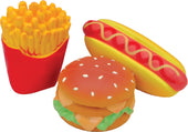Coastal Pet Products - Lil Pals Latex Hamburger Fries & Hot Dog Toy Set