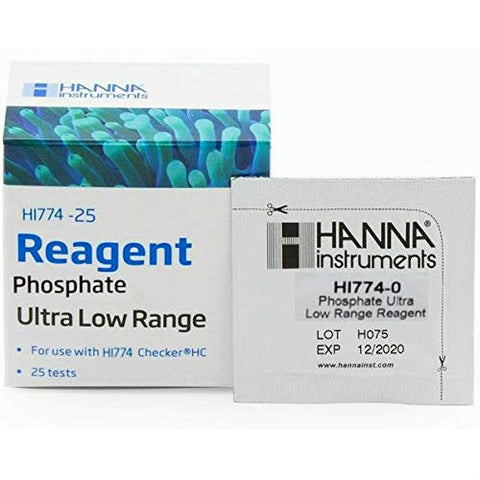 Hanna Instruments HI774-25 Phosphate Ultra Low Range Checker HC Reagents (25 Tests)