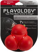 PLAYOLOGY ALL NATURAL BEEF SCENTED SQUEAKY BOUNCE BALL LARGE