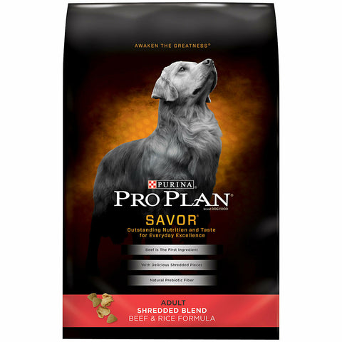 Purina Proplan Shredded Beef & Rice Dog Food - 6Lbs.