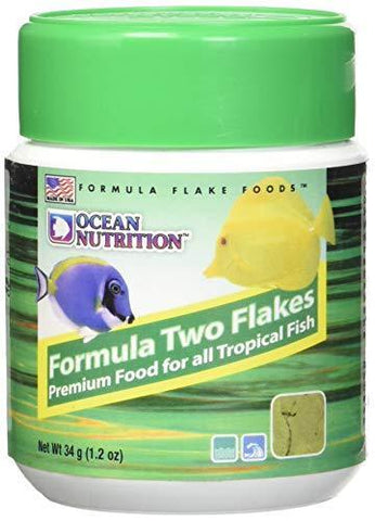 💥WOW💥SET OF 2 Ocean Nutrition Formula Two 1.2oz Fish Food Flakes Free Shipping