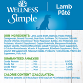 Wellness Simple Natural Limited Ingredient Diet Lamb and Oatmeal Recipe Wet Canned Dog Food