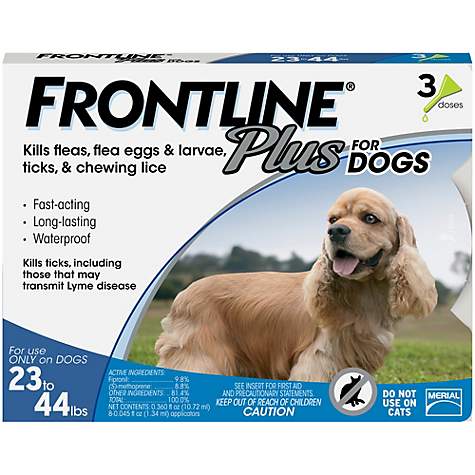 Merial Frontline Plus Flea Tick Control for 23-44 lb Dogs and Puppies
