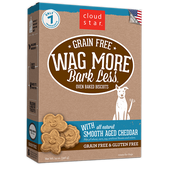 Cloud Star Wag More Bark Less Oven Baked Gain Free Smooth Aged Cheddar Dog Treats