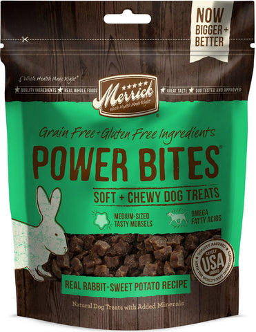 Merrick Power Bites Grain Free Rabbit Recipe Dog Treats