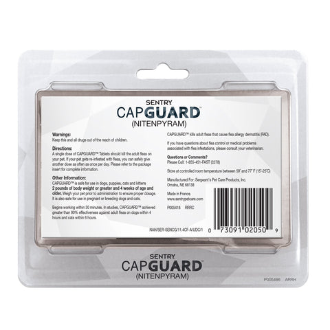 SENTRY Capguard (nitenpyram) Oral Flea Control Medication, 2-25 lbs, 6 count
