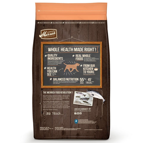 Merrick Grain Free Salmon Sweet Potato Dry Dog Food, 4 lb.