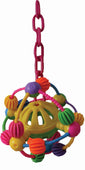 A&e Cage Company - Happy Beaks Space Ball On A Chain Bird Toy