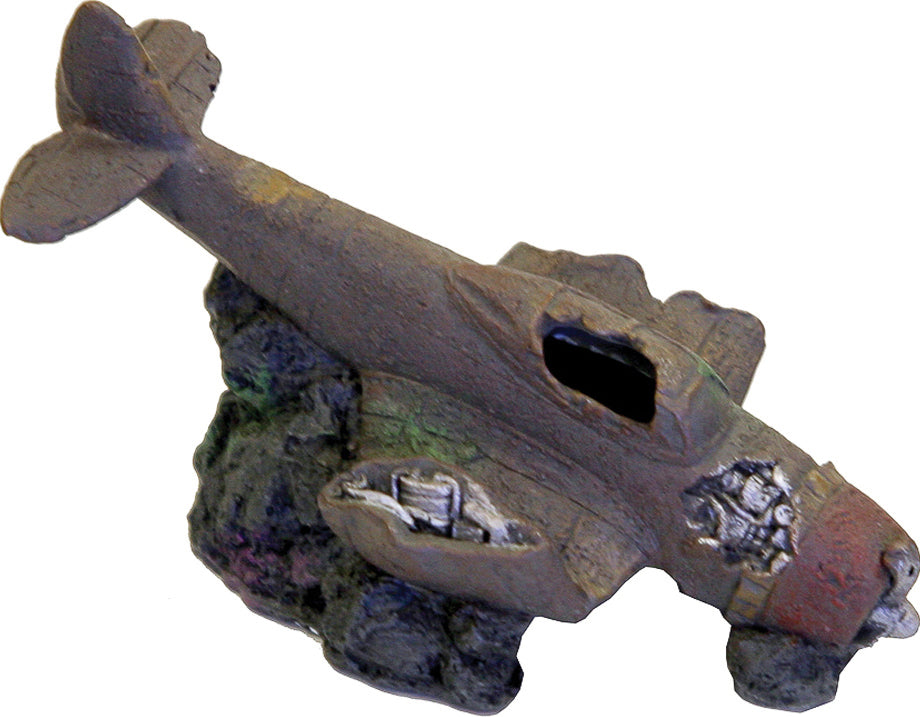 Blue Ribbon Pet Products - Exotic Environments Sunken Wwii Plane With Cave