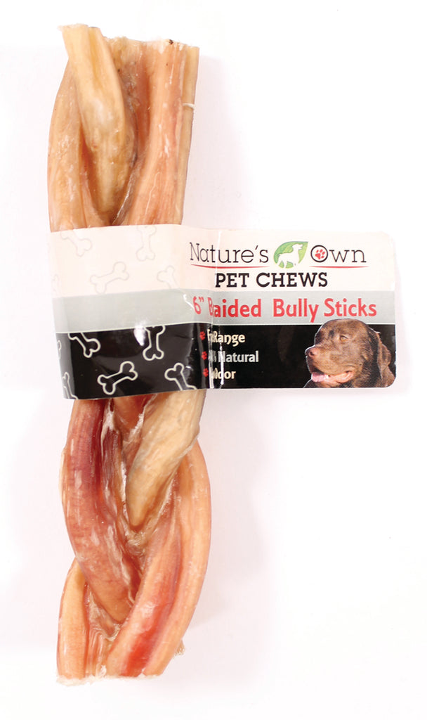 Best Buy Bones - Nature's Own Low Odor Braided Bully Stick Dog Chew (Case of 24 )