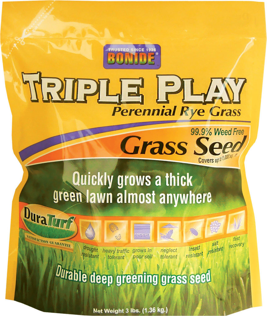 Bonide Grass Seed - Bonide Triple Play Perennial Rye Grass Seed
