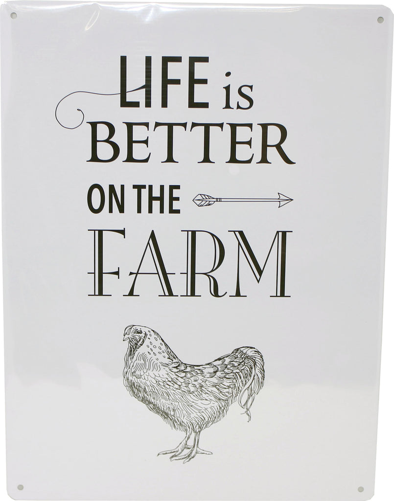 My Favorite Chicken - Metal Sign Life Is Better On The Farm