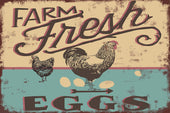 My Favorite Chicken - Metal Sign Farm Fresh Eggs