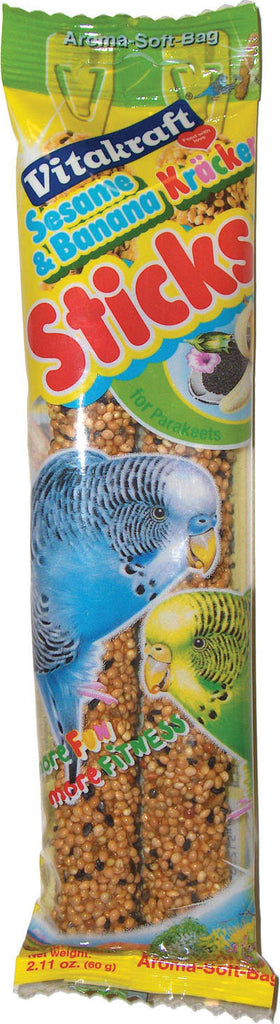 Vitakraft Pet Prod Co Inc - Sesame & Banana Kracker Sticks - Parakeet
