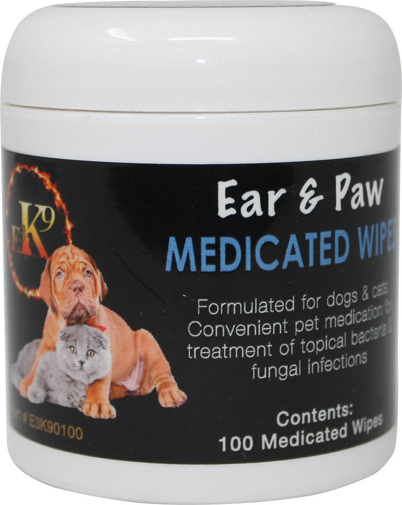 Elite Pharmaceuticals   D - E3 K9 Ear & Paw Medicated Wipes