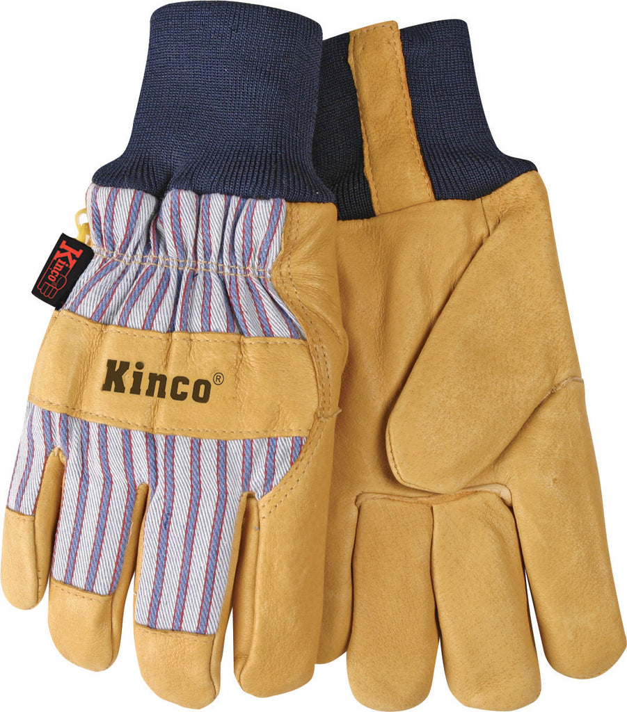 Kinco International - Lined Suede Pigskin Knit Wrist Glo Out-season 0801 (Case of 6 )
