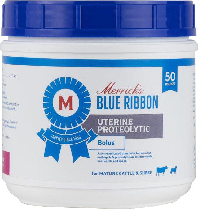 Merrick's Animal Health D - Merrick's Blue Ribbon Uterine Proteolytic Bolus