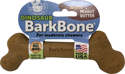 Pet Qwerks - Dinosaur Barkbone With Real Wood