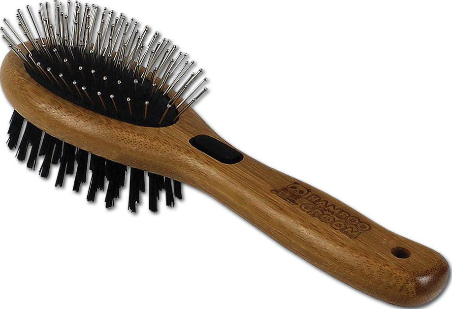 Paws/alcott - Bamboo Groom Combo Brush W/bristles & Pins