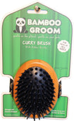 Paws-alcott-Bamboo Groom Curry Brush W-rubber Bristles