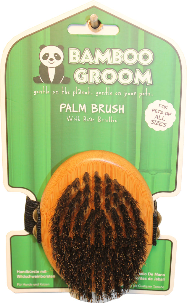 Paws-alcott-Bamboo Groom Palm Boar Bristle Brush