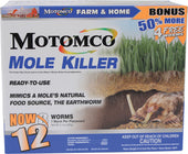 Motomco Ltd             D - Motomco Mole Killer Worm Formula Rtu Bonus Box