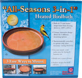 Farm Innovators-wldbrd - All Seasons 3-in-1 Heated Birdbath