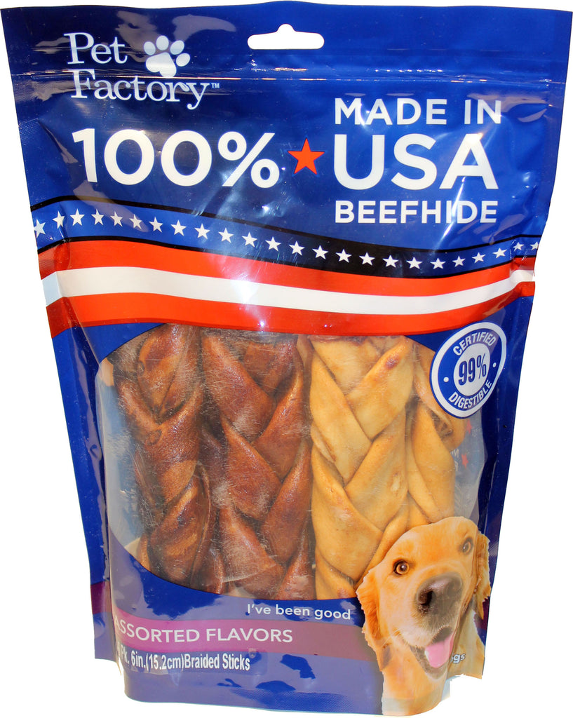 Pet Factory Inc-Usa Beefhide Braided Sticks
