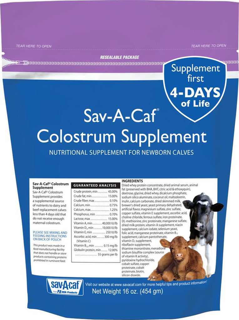Milk Productsinc       P - Sav-a-caf Colostrum Supplement For Newborn Calves