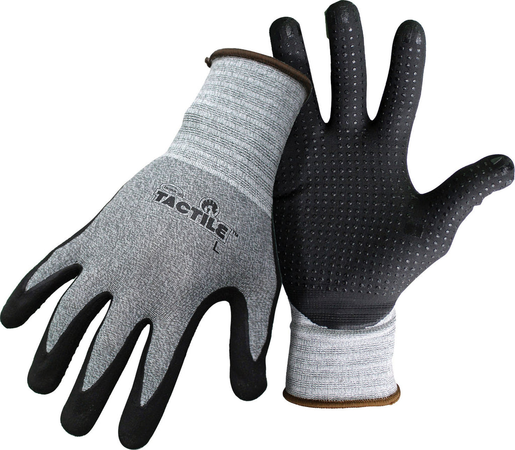 Boss Manufacturing      P - Tactile Dotted Dipped Nitrile Palm & Fingers Glove (Case of 12 )