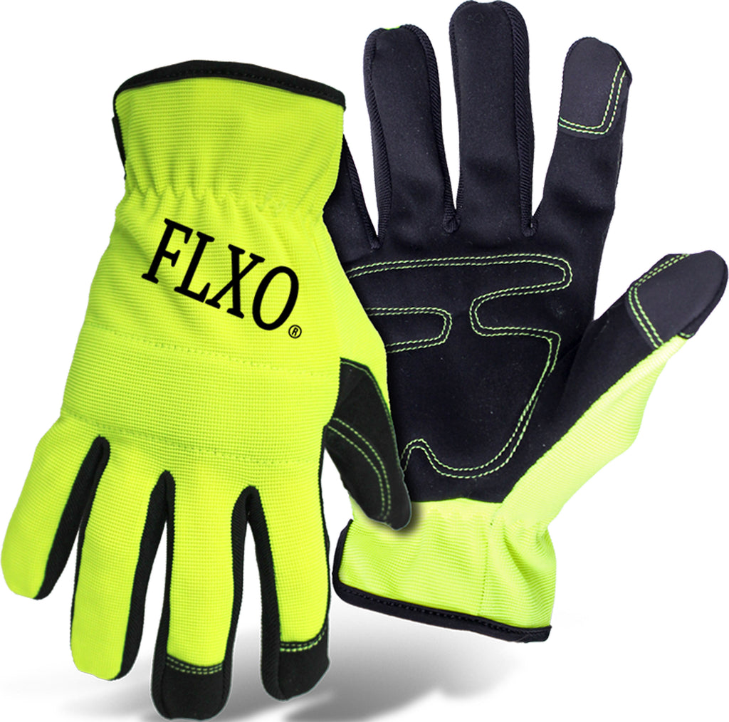Boss Manufacturing      P - Mens Hi-vis Touchscreen W/syn Leather Palm Glove (Case of 6 )