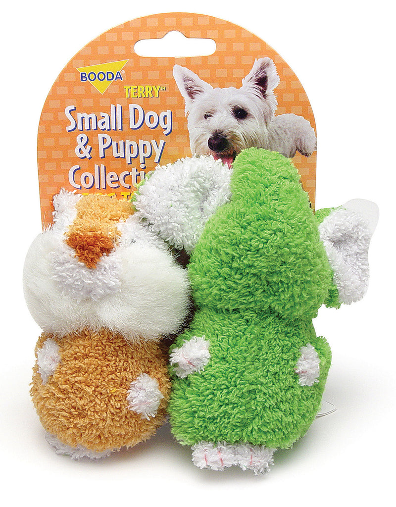 Booda Products - Terry Plush Elephant & Chipmunk Dog Toy