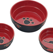 Ethical Stoneware Dish - Spot Fresco Stoneware Dog Dish