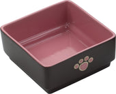 Ethical Stoneware Dish - Spot Four Square Dog Dish