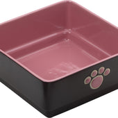 Ethical Stoneware Dish - Spot Four Square Dog Dish