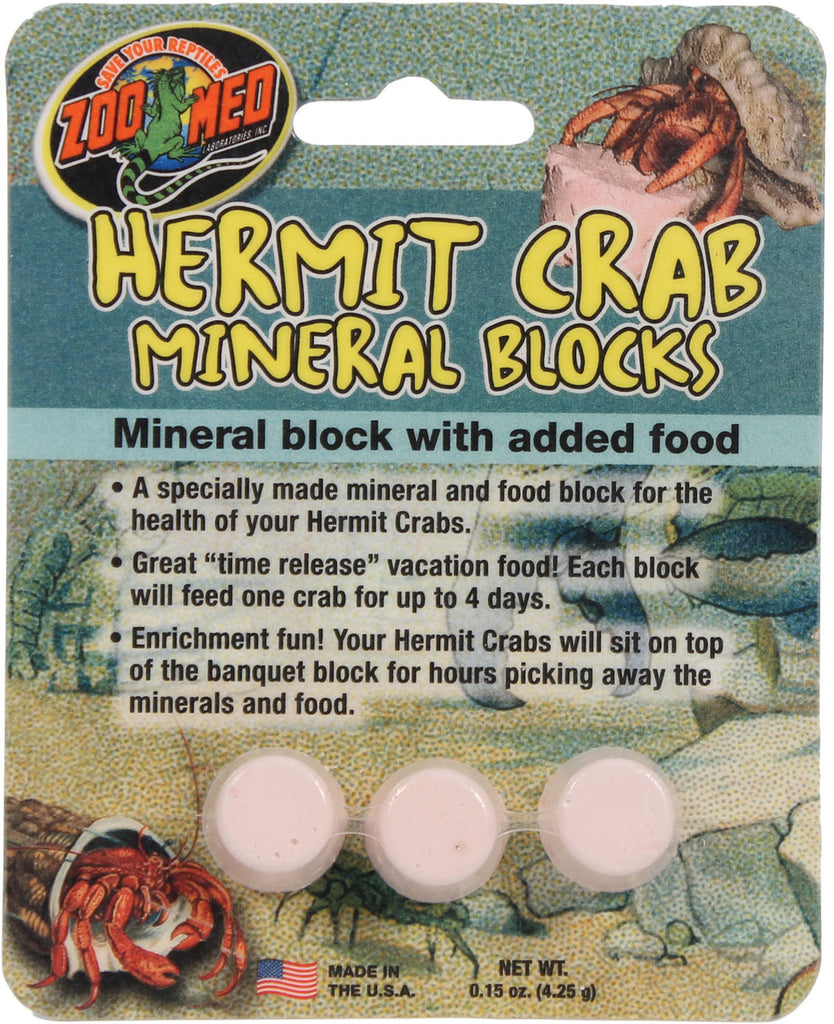 Zoo Med Laboratories Inc - Hermit Crab Mineral Blocks With Added Food