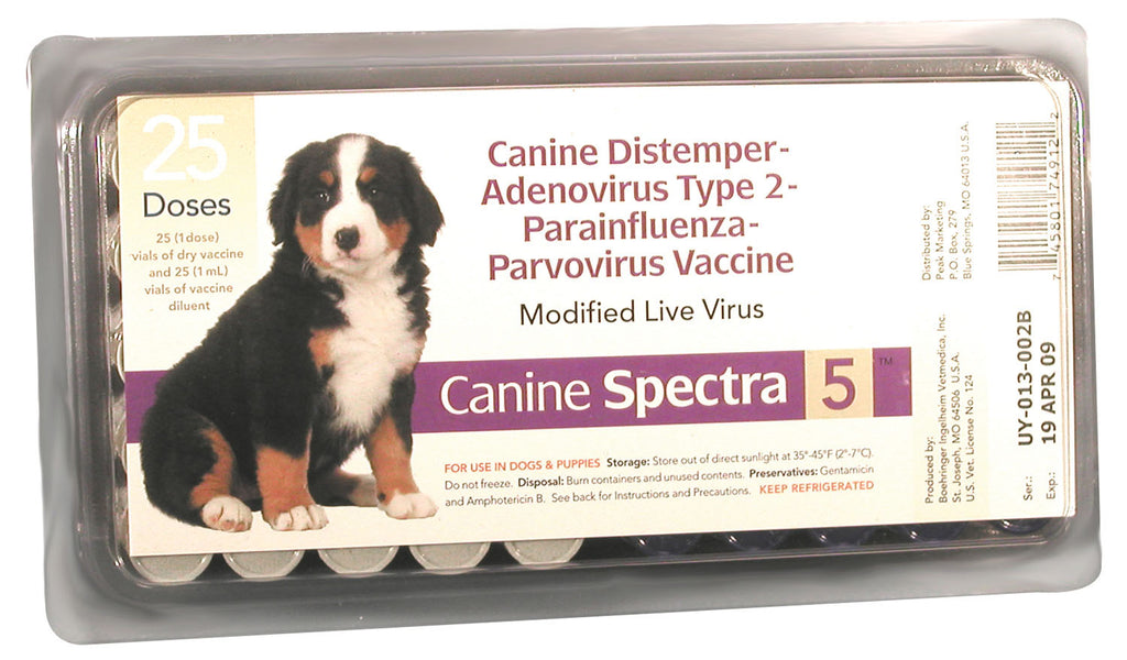 Durvet - Pet            D - Canine Spectra 5 Dog Vaccine W/o Syringe (Case of 25 )