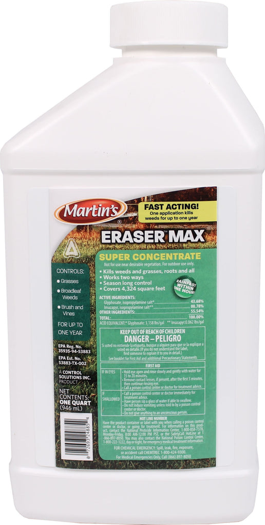 Control Solutions Inc - Martin's Eraser Max Super Concentrate Herbicide (Case of 4 )