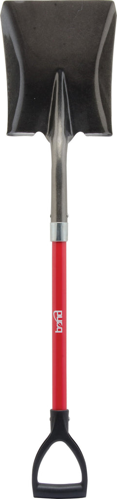 Bond Mfg                P - Square Point Shovel With Fiberglass D Handle