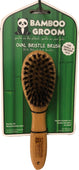 Bamboo Oval Bristle Brush W-natural Boar Bristles