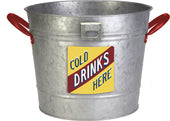 Vintage Galvanized Ice Bucket Planter