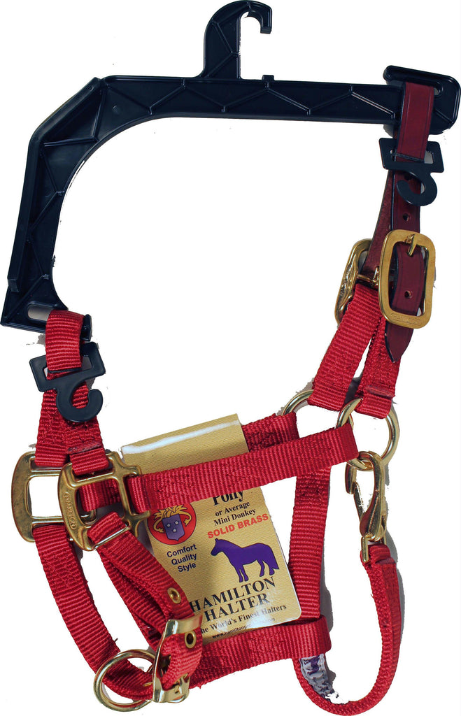 Adjustable Horse Halter With Leather Headpole