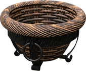 Tuscan Resin Wicker Planter W-stand