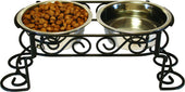 Stainless Steel Scroll Work Double Diner