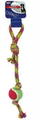 Rainbow Crinkler Tug W-tennis Ball Dog Toy