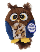 Hoots Owl Plush Squeaker Dog Toy