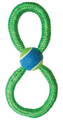 Monster Bungee Figure 8  W-tennis Ball Tug Dog Toy