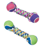 Rainbow Twister 2-ball Big Dumbbell Dog Toy