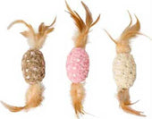 Chenille Chaser Feather Oval Cat Toy