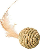Seagrass Ball W-feathers Cat Toy
